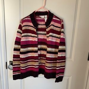 Liz Claiborne Size medium strip cardigan